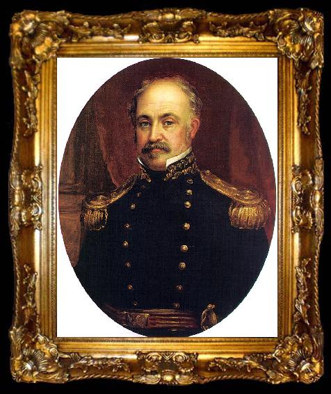 framed  William Smith Jewett Portrait of General John A Sutter, ta009-2